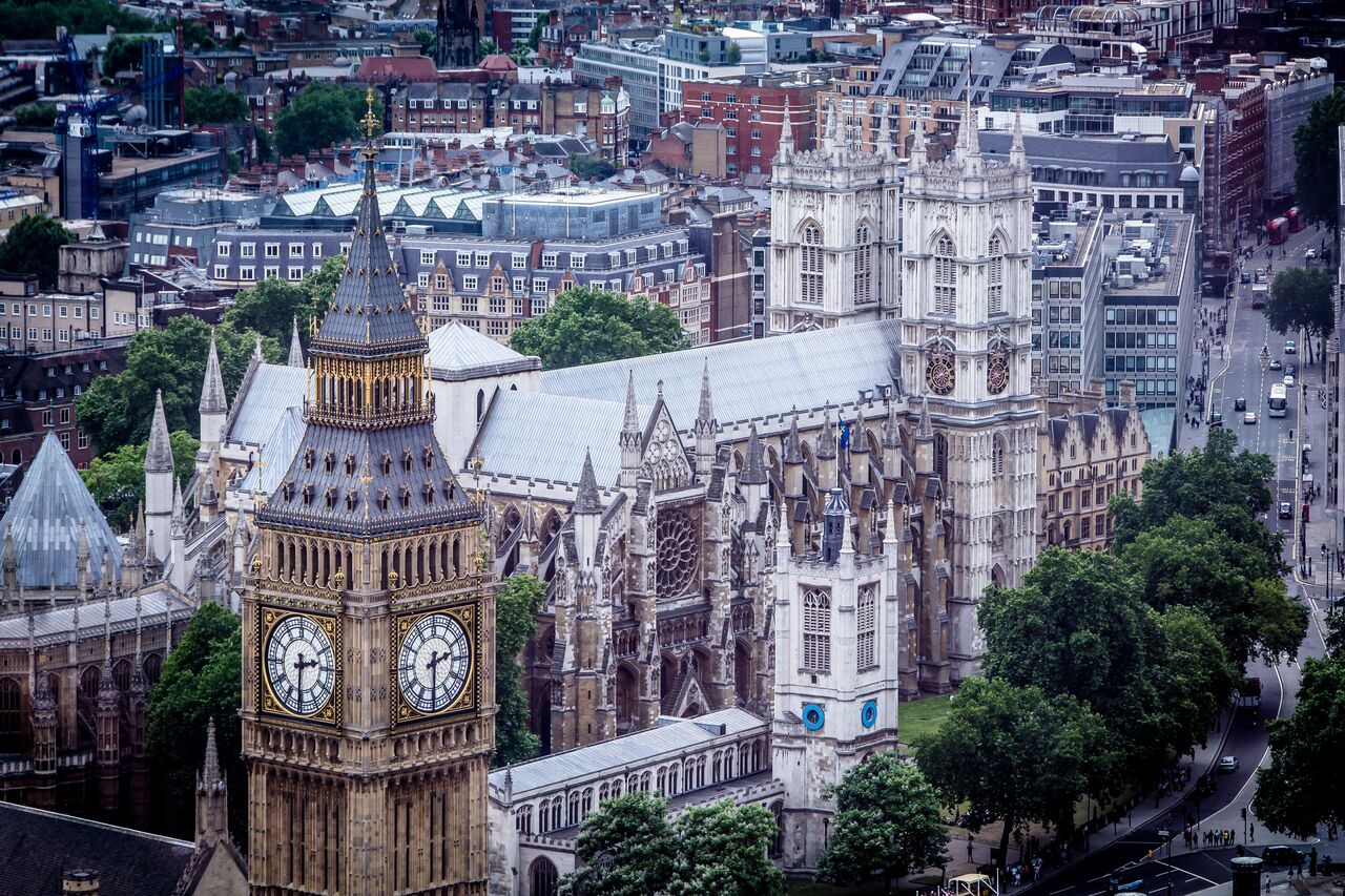 aerial of london