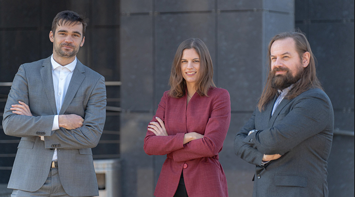 Filip Dumbović, Marko Varga and Klara Matić from Avison Young Croatia