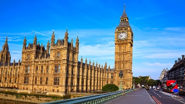 An image of the Houses of Parliament in London
