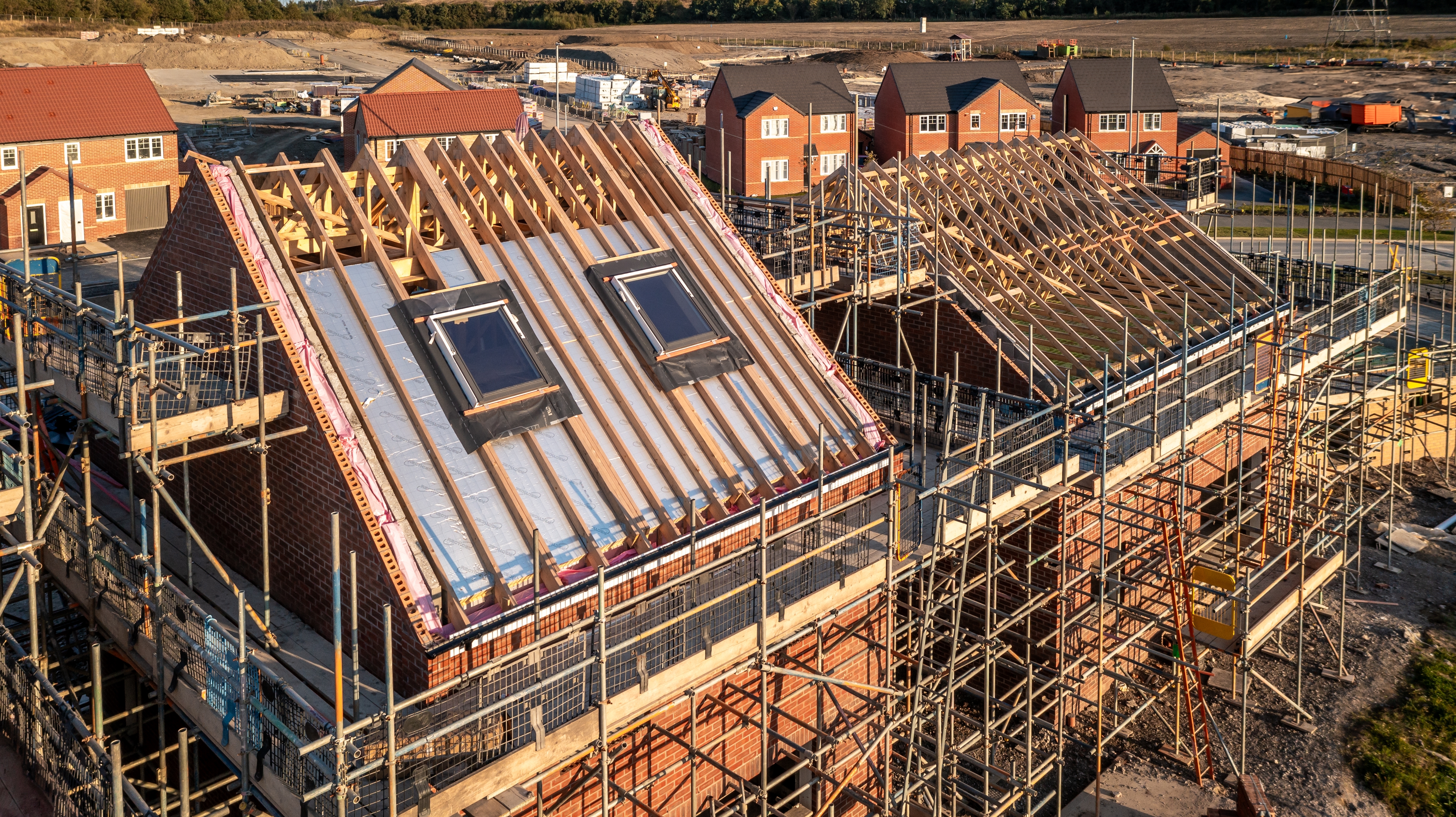 An image of a housing estate being built