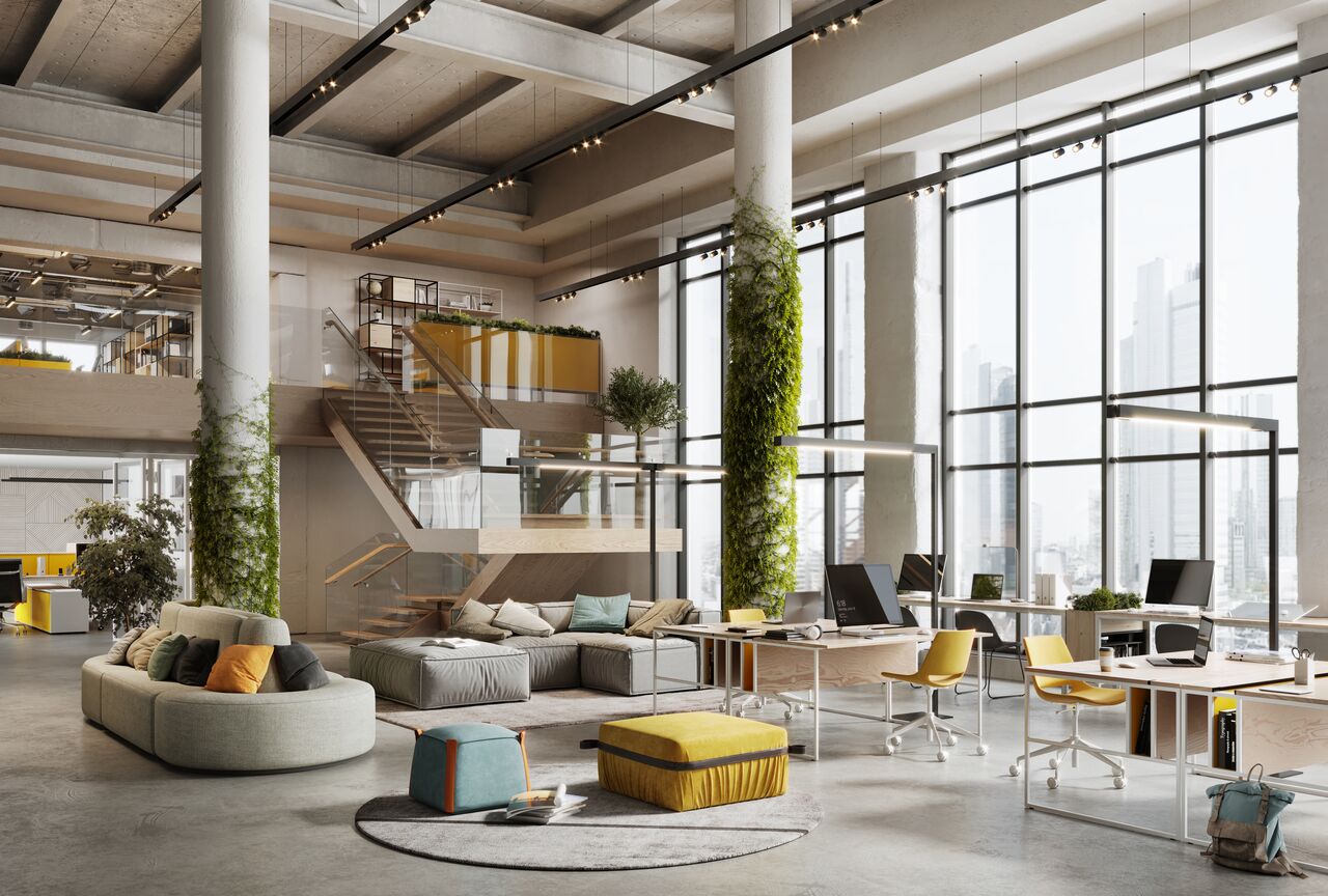 An image of an environmentally friendly office space