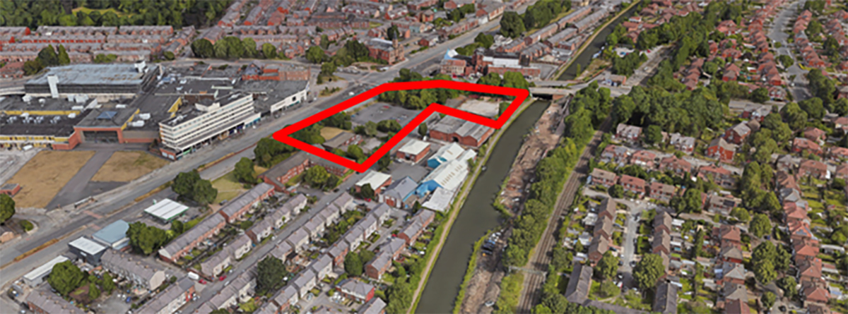 Aerial View of Site Location (in red, not to scale)