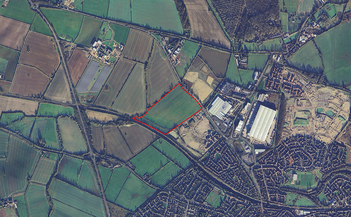 Satellite image of Harborough Road, Desborough