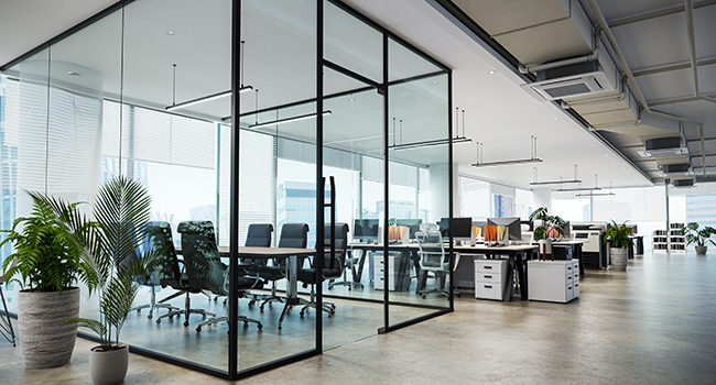 An image of an empty modern office